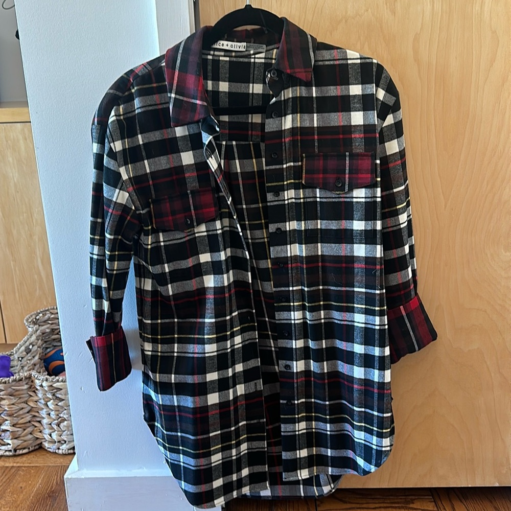 Alice + Olivia Dimitra Oversized Button Down